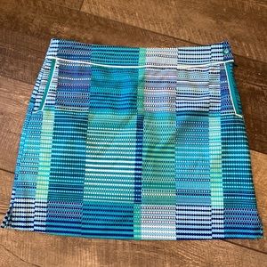 EP PRO Blue White Green Dot Print GOLF Skort Size 14 ⛳️